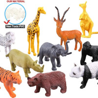 Animals Figure,54 Piece Mini Jungle Toys Set,ValeforToy Realistic Wild Vinyl Plastic Animal Learning Party Favors for Boys Girls Kids Toddlers Forest Small Playset Cupcake Topper