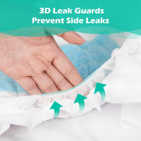 SUNKISS TrustPlus Adult Diapers with Maximum Absorbency, Unisex Disposable Incontinence Briefs with Tabs for Men and Women, Odor Control, Large, 15 Count Large (Pack of 15)