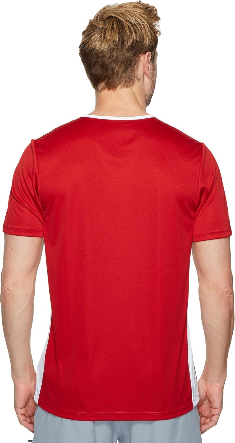 adidas Men's Entrada 18 Soccer Jersey Small Power Red/White