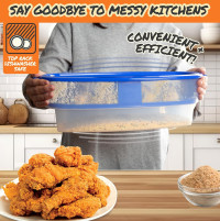 COOK'S CHOICE XL Original Better Breader Batter Bowl- All-in-One Mess Free Breading Station Tool- Great for Parties- Pour in Seasoning, Add Meat, Vegetables or for Fish Fry, & Just Shake- Made in USA