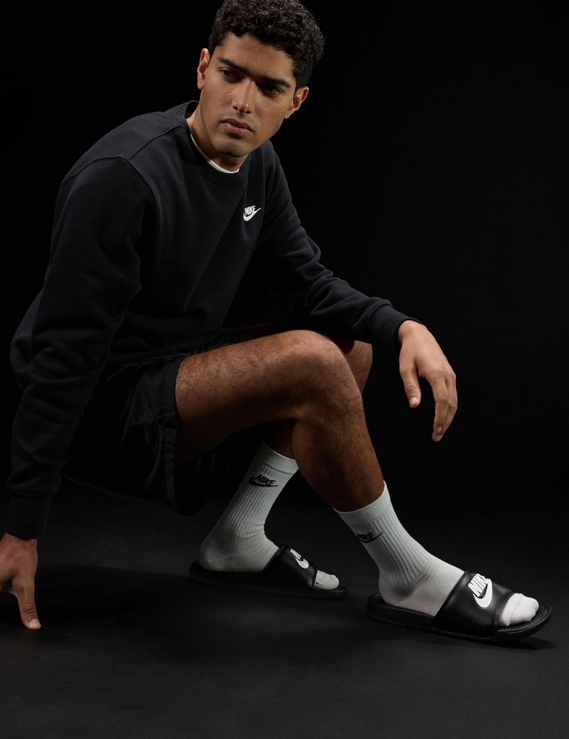 Nike Unisex Adult Benassi JDI Sandal 8 Women/7 Men Black/White