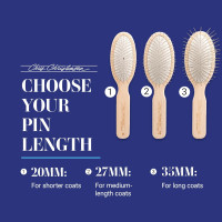 Chris Christensen Dog Brush, 27 mm Oval Pin Brush, Original Series, Groom Like a Professional, Stainless Steel Pins, Lightweight Beech Wood Body, Ground and Polished Tips Brown 27mm-Regular