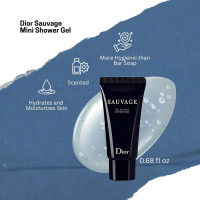 Dior Sauvage Perfume for Men – Mini Fragrance Gift Set EDP & Shower Gel Duo Travel Set