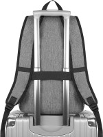 Mancro Laptop Backpack for Travel, Anti-theft Laptop Backpack for Men Business Backpack Work Daypack with USB Charging Port & Lock, Water Resistant Travel Computer Bag Daypack, Grey 15.6 inch Grey