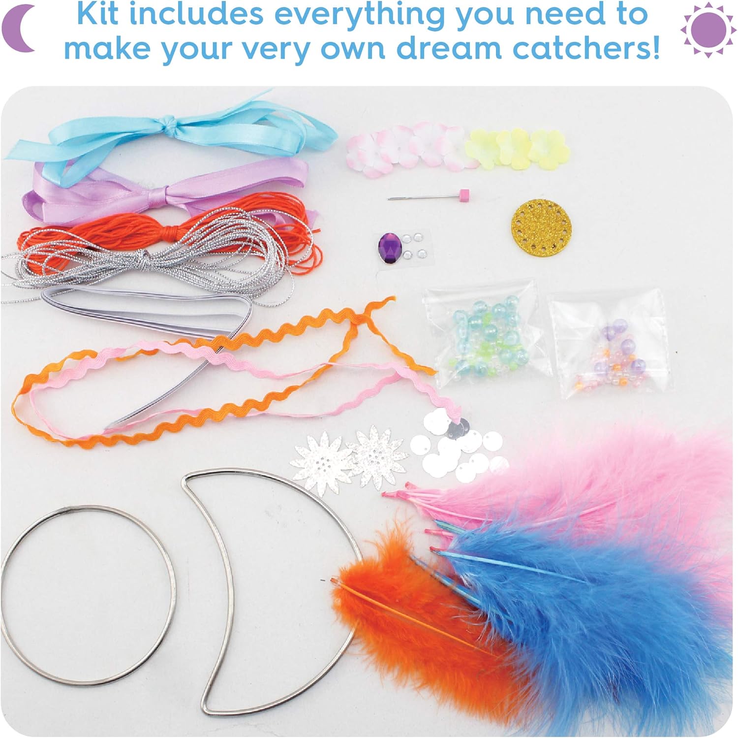 Peachy Keen Crafts Dream Catcher Kit for Kids & Teens - Makes 2 Dreamcatchers - Easy-to-Follow Instructions, Perfect Dreamcatcher Kit for Room Decor, Ages 8-Teen