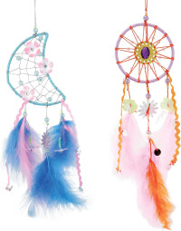 Peachy Keen Crafts Dream Catcher Kit for Kids & Teens - Makes 2 Dreamcatchers - Easy-to-Follow Instructions, Perfect Dreamcatcher Kit for Room Decor, Ages 8-Teen