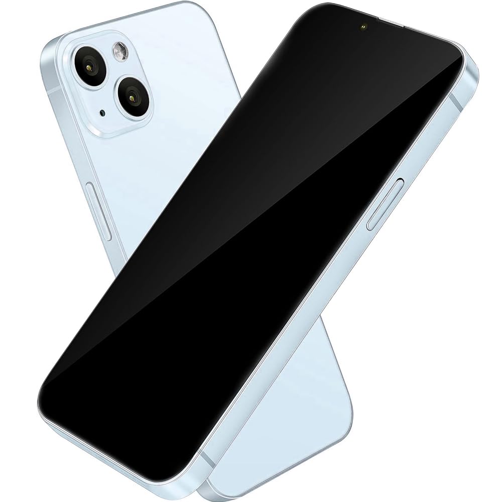 Realistic Pretend Play Phone - Dummy Display Model for iPhone 15 (Blue, Blackscreen)