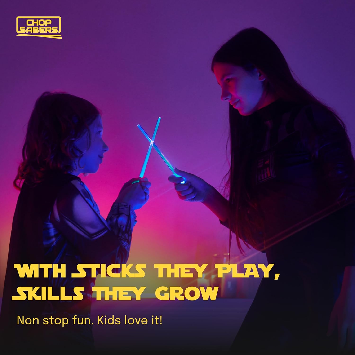 Lightsaber Led Light Up Chopsticks (1 Pair, Blue) 1 pair Blue