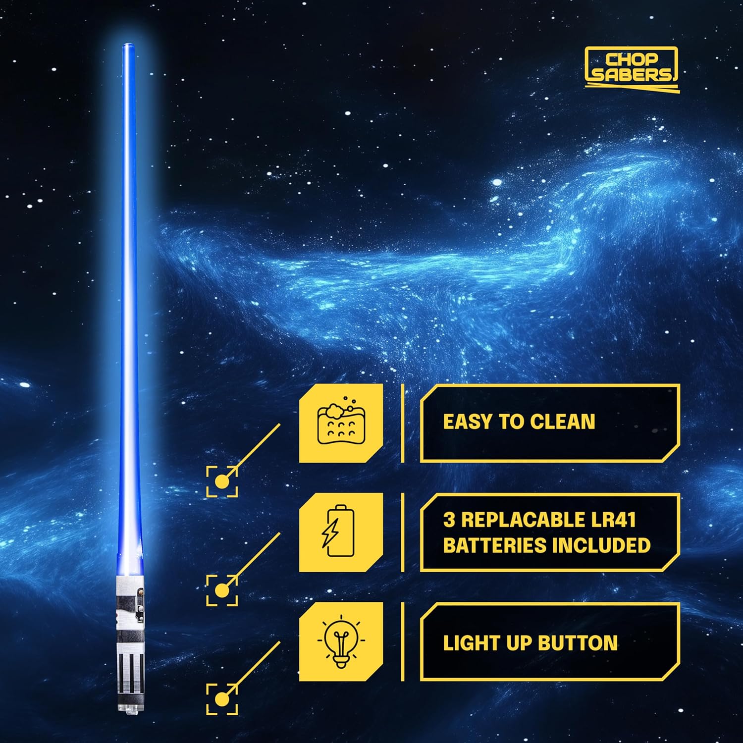 Lightsaber Led Light Up Chopsticks (1 Pair, Blue) 1 pair Blue