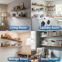 LEOPO Shelf Brackets 12 inch, 4-Pack 1/5 inch Thick Heavy Duty Industrial Bracket for DIY Floating Shelf Support, Black Coated Wall Shelf Support 11.25” x 6” x 1.5” 11.25“ black-4 pack