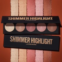 Highlighter Powder Palette, Makeup Palette Facial Bronzers Illuminator Palette Highlighter Baked Waterproof Long Lasting Brilliant Lighten Skin Color (5 Color, 1 Count (Pack of 1)) 5 Color 3.53 Ounce (Pack of 1)