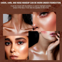 Highlighter Powder Palette, Makeup Palette Facial Bronzers Illuminator Palette Highlighter Baked Waterproof Long Lasting Brilliant Lighten Skin Color (5 Color, 1 Count (Pack of 1)) 5 Color 3.53 Ounce (Pack of 1)