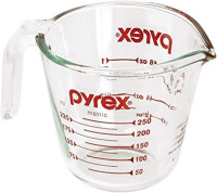 Pyrex Prepware 1-Cup Glass Measuring Cup 1 Cup Standard Packaging