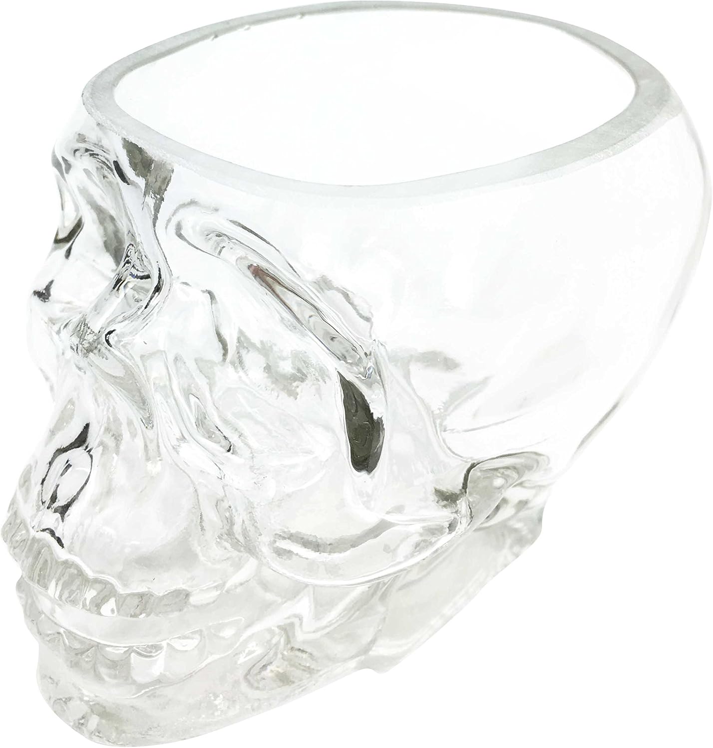 Ebros Crystal Cave Skeleton Skull Glass Bowl 10oz Or Beverage Drink Container Or Office Stationery Holder Figurine Collectible Decor