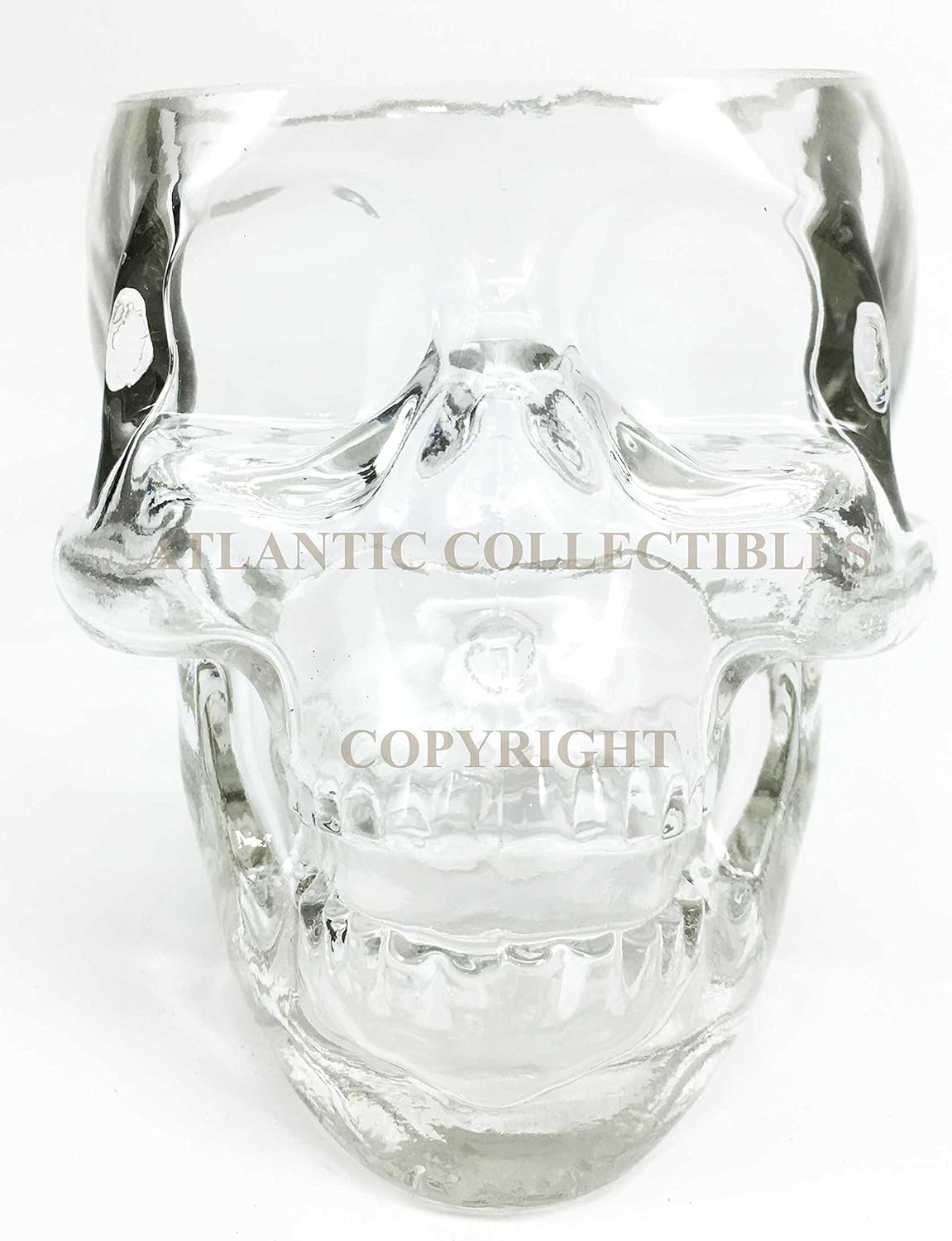 Ebros Crystal Cave Skeleton Skull Glass Bowl 10oz Or Beverage Drink Container Or Office Stationery Holder Figurine Collectible Decor