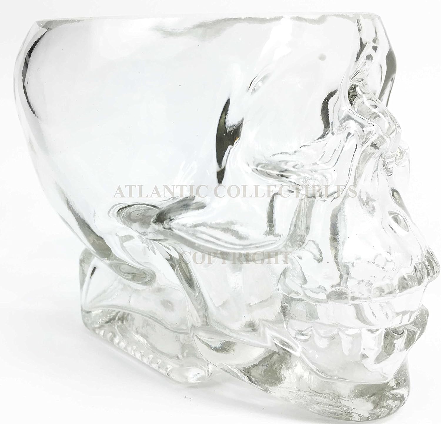 Ebros Crystal Cave Skeleton Skull Glass Bowl 10oz Or Beverage Drink Container Or Office Stationery Holder Figurine Collectible Decor