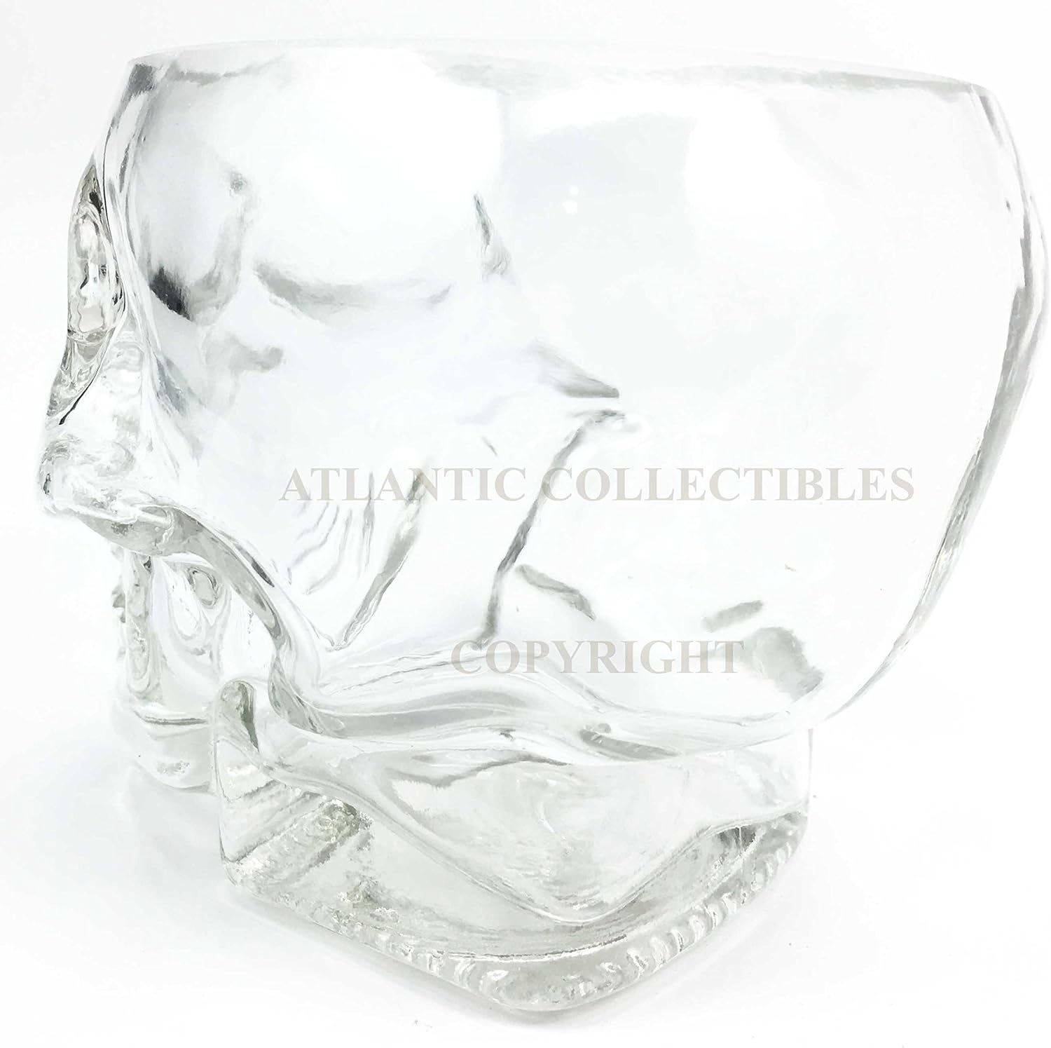 Ebros Crystal Cave Skeleton Skull Glass Bowl 10oz Or Beverage Drink Container Or Office Stationery Holder Figurine Collectible Decor