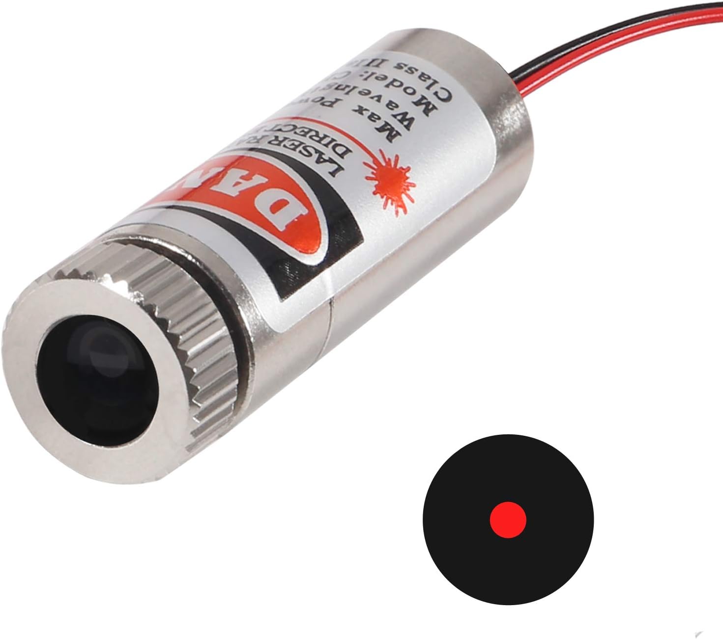 5pcs 650nm 5mw Laser Head Laser Tube Adjustable Focus 3~5V Red Laser Tube for Sight Positioning Sighting Telescope (Dot)