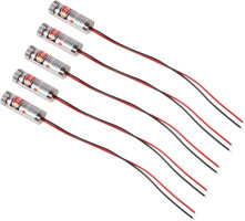 5pcs 650nm 5mw Laser Head Laser Tube Adjustable Focus 3~5V Red Laser Tube for Sight Positioning Sighting Telescope (Dot)