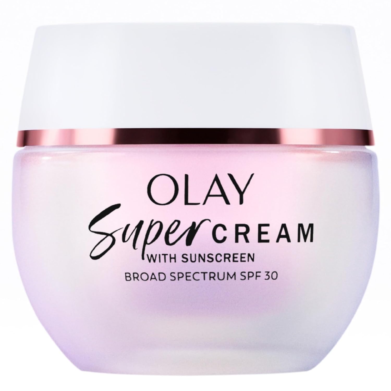Olay Super Cream with Sunscreen SPF 30, Lightweight Face Moisturizer with Sun Protection, 5-in-1 Skin Care Benefits - Hydrating, Brightening, Firming - Niacinamide, Vitamin C, Collagen Peptide, 1.7 oz 1.7 Fl Oz (Pack of 1)