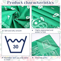 Handepo 12 Pack X Large Bandanas 27 x 27 Inch Paisley Pattern Pure Cotton Bandana Scarf for Men Women Cowboy(Multicolor)