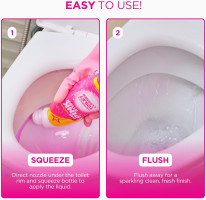 The Pink Stuff Miracle Toilet Cleaner, 750ml – Powerful Stain-Removing Gel for a Sparkling Clean Bowl – Eliminates Limescale, Tough Stains & Odors with Fresh Rhubarb Scent 1 Fl Oz (Pack of 1)