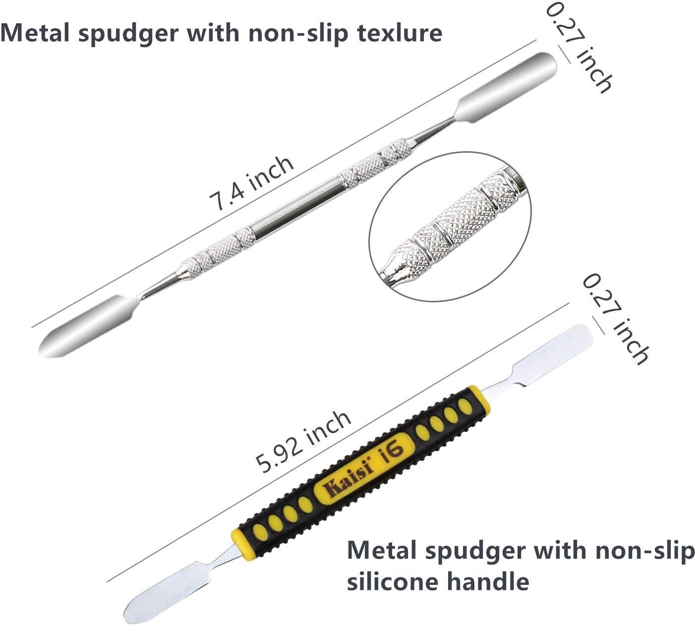Kaisi Professional Electronics Opening Pry Tool Repair Kit with Metal Spudger Non-Abrasive Nylon Spudgers and Anti-Static Tweezers for Cellphone iPhone Laptops Tablets and More, 20 Piece