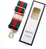 Kolti Purse Strap Replacement Crossbody Handbag Stripe Wide Adjustable Gold Buckle-14