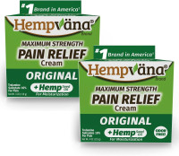 Hempvana Relief Cream 2 Pack with Seed Extract - Relieves Inflammation, Muscle, Joint, Back, Knee, Nerves and Arthritis – Made in USA 4oz Paraben Free, Vegan, Cruelty-Free As Seen On TV