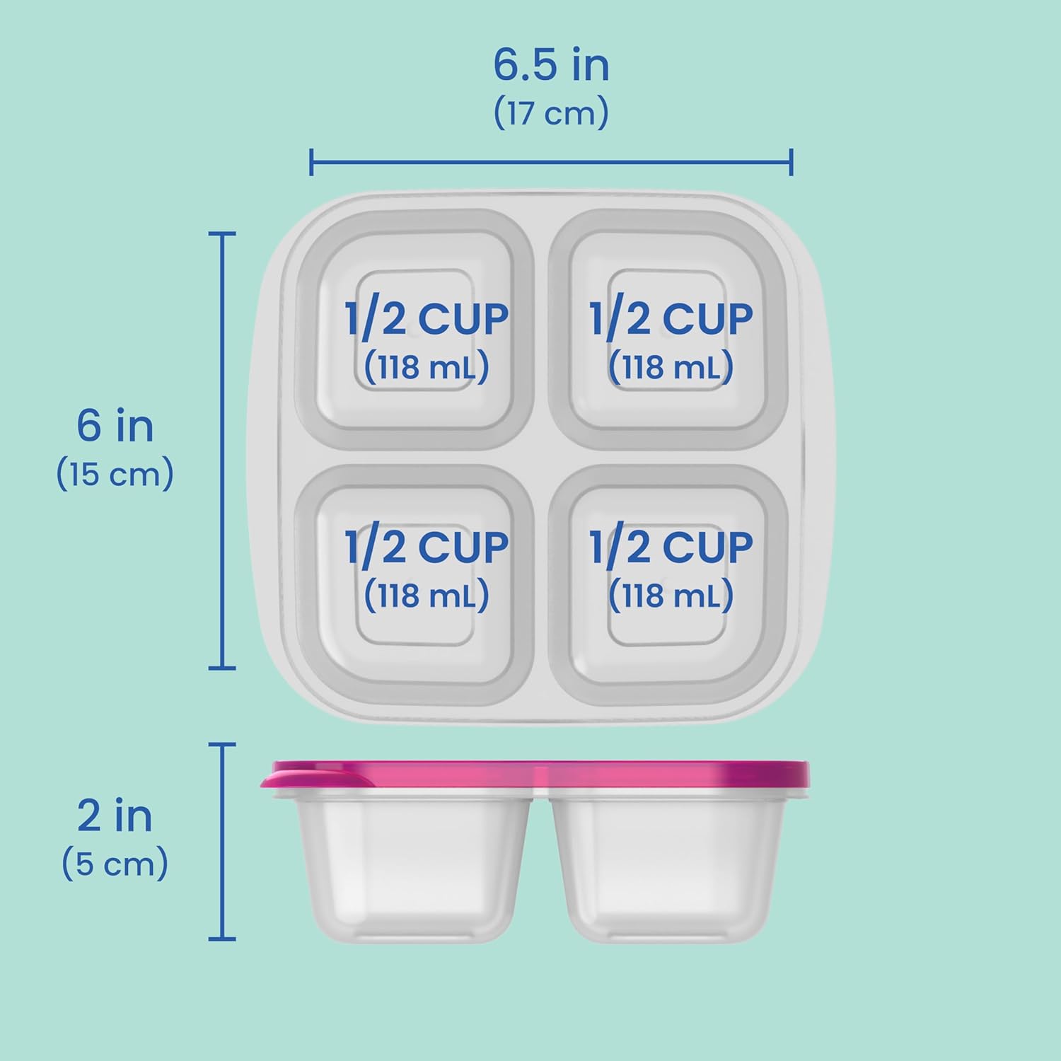 Bentgo Easyboxes 4-Compartment Snack Containers - 8-Piece Set with 4 Trays & 4 Custom-Fit Lids to Seal in Freshness - Reusable Food Storage & Meal Prep Bento BPA-Free Containers (Brights) Brights 4-Compartment Snack Containers