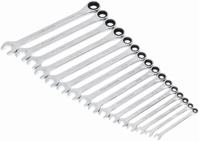 GEARWRENCH XL Ratcheting Combination Metric Wrench Set 16 Pc., 12 Point - 85099