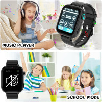 OKYUK 4G Smartwatch, Kids Watch for Kids with SIM Card, 47 Exciting Games, Two-Way Calling Feature, SOS Emergency Call Button Ideal for Kids Aged 3-12, Children’s Cell Phone Alternative (Black)