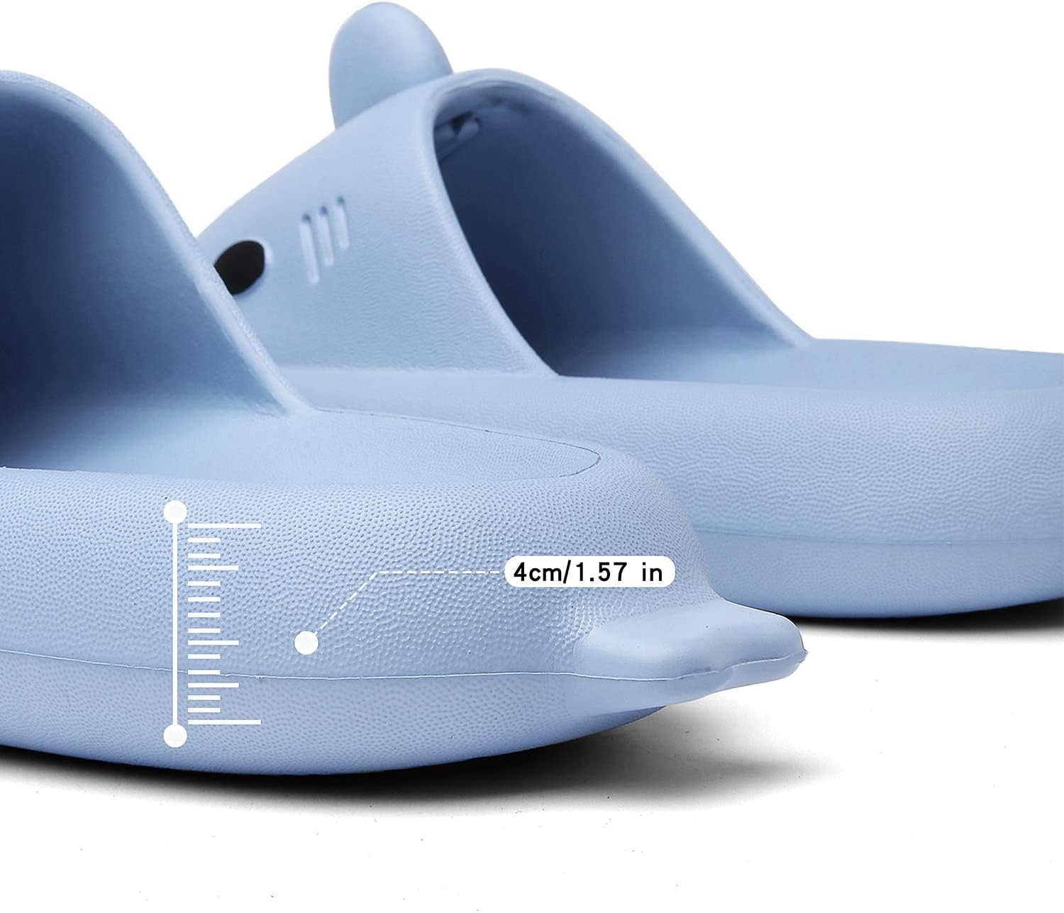 Men's and Women's Shark Slides Cloud Slippers Summer Novelty Open Toe Slide Sandals Anti-Slip Beach Pool Shower Shoes with Cushioned Thick Sole 11-12 Women/9.5-10 Men Blue