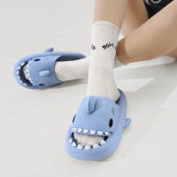Men's and Women's Shark Slides Cloud Slippers Summer Novelty Open Toe Slide Sandals Anti-Slip Beach Pool Shower Shoes with Cushioned Thick Sole 11-12 Women/9.5-10 Men Blue