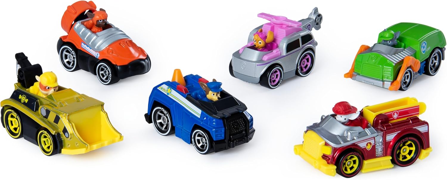 Paw Patrol, True Metal Classic Gift Pack of 6 Collectible Die-Cast Vehicles, 1:55 Scale