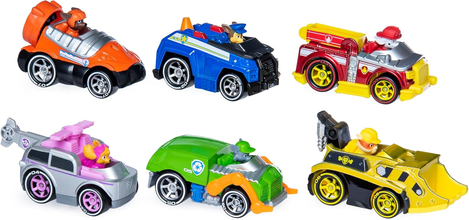 Paw Patrol, True Metal Classic Gift Pack of 6 Collectible Die-Cast Vehicles, 1:55 Scale 6pk Classic Gift Pack