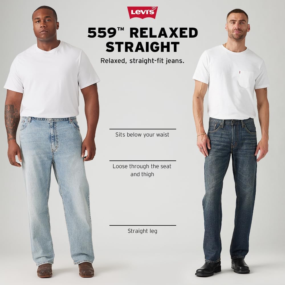 Levi's Men's 559 Relaxed Straight Jeans (Also Available in Big & Tall) Standard 36W x 30L Navarro