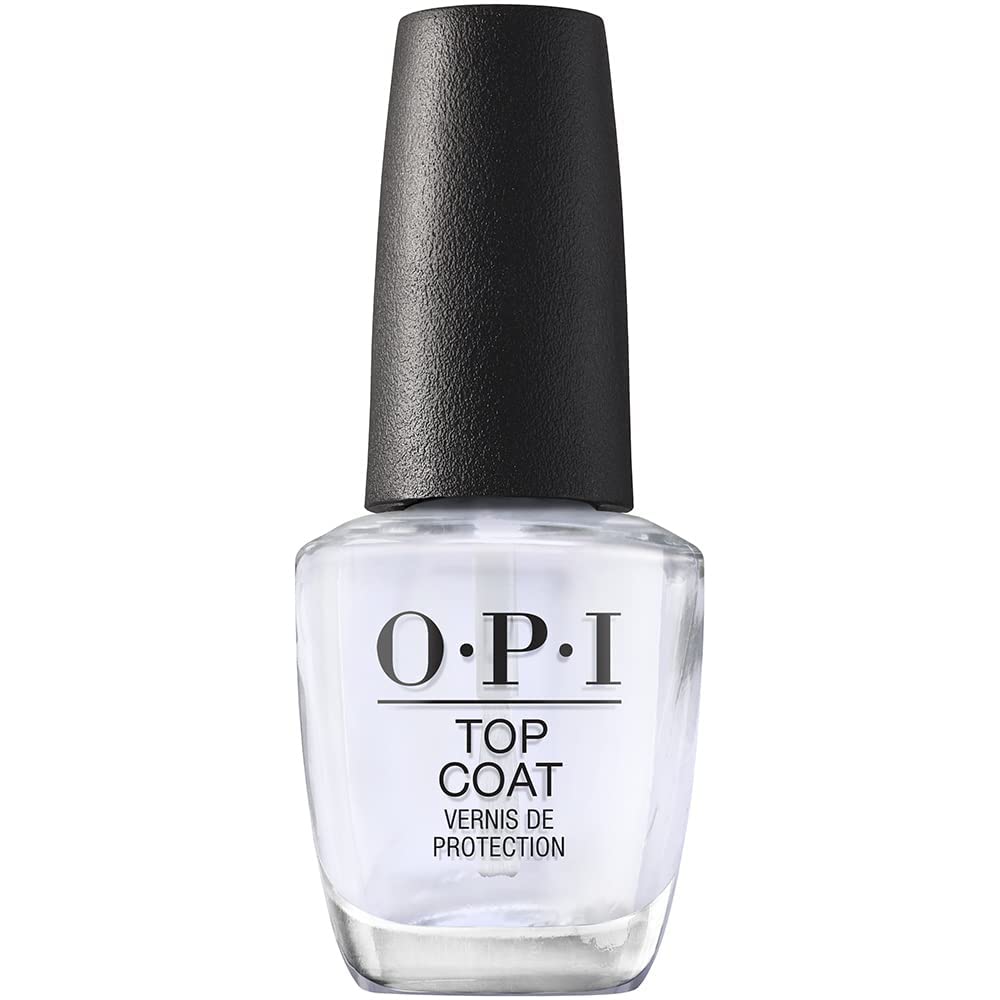 OPI Nail Polish Top and Base Coat, Protective High-Gloss Shine, 0.5 Fl Oz, Natural