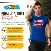 I'm Currently Unsupervised Novelty Graphic Sarcastic Humorous Mens Funny T Shirt Adult X-Large Black