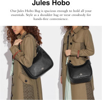Coach Unisex Jules Hobo Black One Size