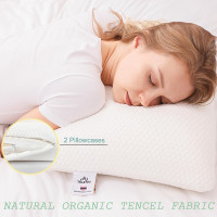 Talatex 100% Natural Premium Thin Latex Pillow, Ultra Thin Pillows, Flat Pillows for Sleeping Helps Relieve Pressure, No Memory Foam Chemicals, Perfect Package Best Gift (2.7