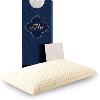 Talatex 100% Natural Premium Thin Latex Pillow, Ultra Thin Pillows, Flat Pillows for Sleeping Helps Relieve Pressure, No Memory Foam Chemicals, Perfect Package Best Gift (2.7