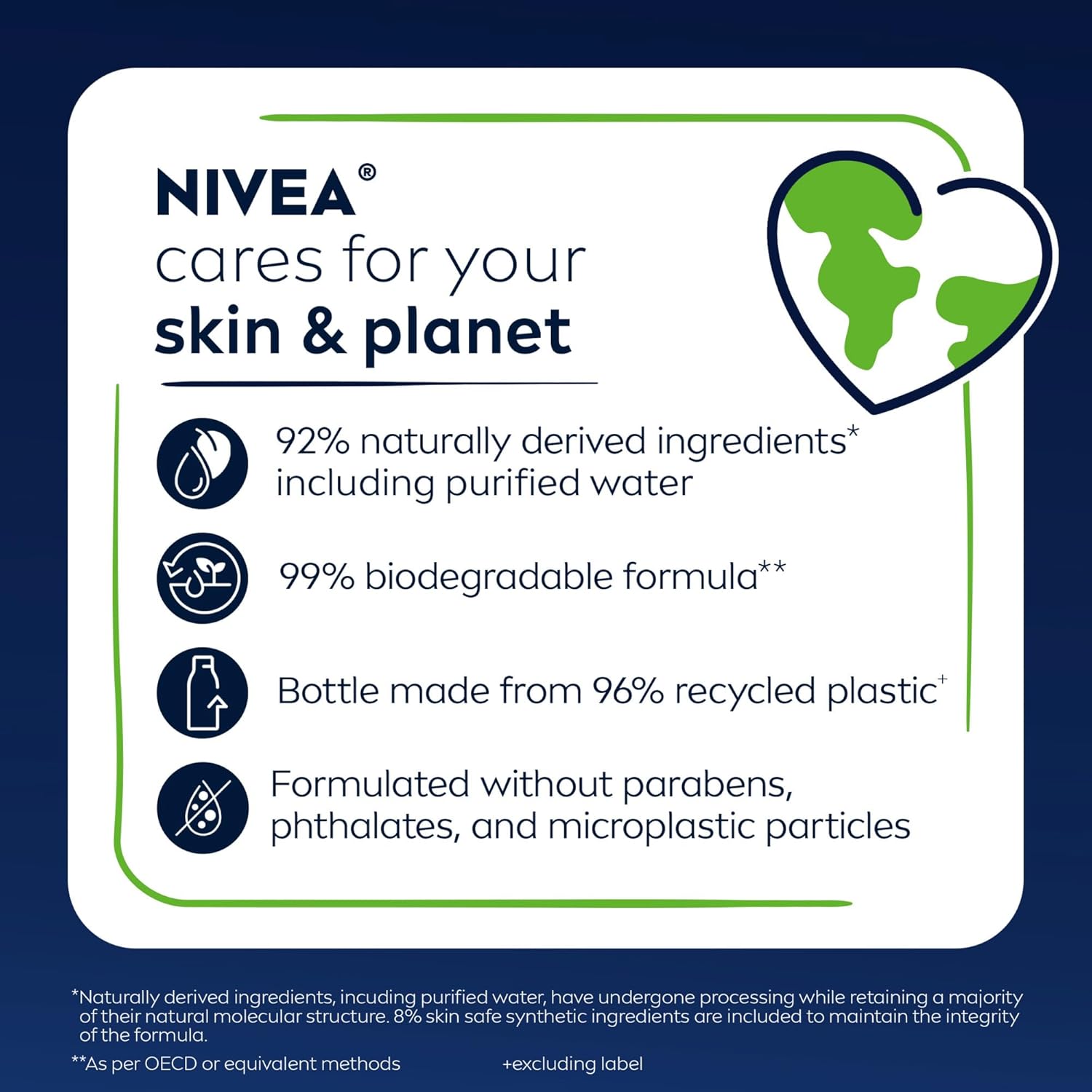 Nivea Men Cool Body Wash, Icy Menthol and Yuzu Scent, 3-in-1 Men's Body Wash, Face and Hair, Paraben Free, pH-Skin Friendly, 16.9 Fl Oz Bottle, Pack of 3