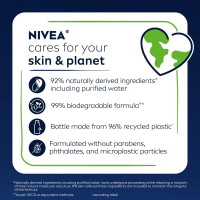 Nivea Men Cool Body Wash, Icy Menthol and Yuzu Scent, 3-in-1 Men's Body Wash, Face and Hair, Paraben Free, pH-Skin Friendly, 16.9 Fl Oz Bottle, Pack of 3