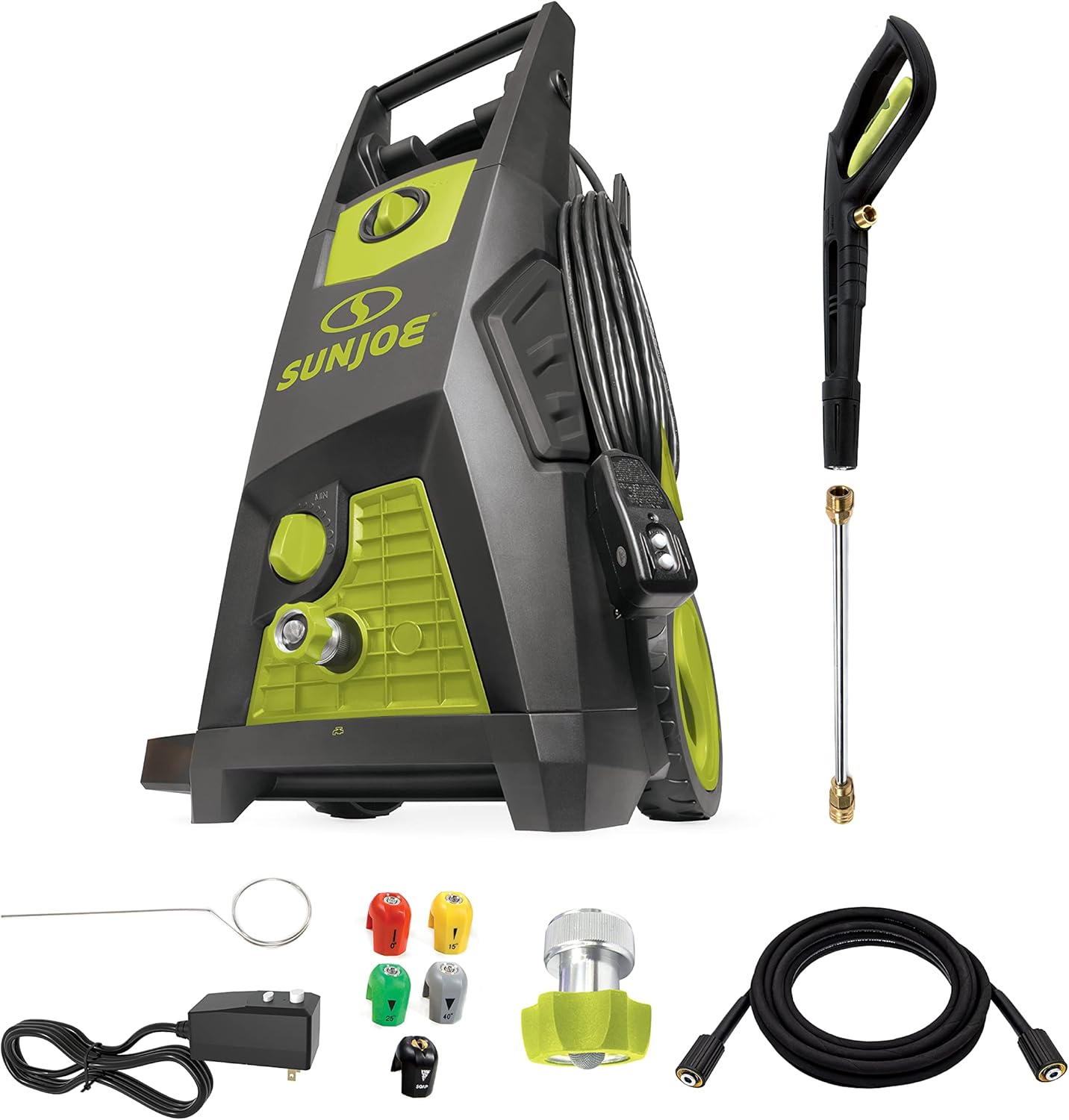 Sun Joe SPX3550 Max Brushless Induction Electric Pressure Washer w/ 5-Quick Connect Nozzles, Detergent Tank, Cleans Cars, Patios, Decks, Sidewalks & More