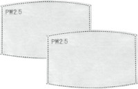 ililily Black Cotton Washable Nose Wired Face Mask Filter Pocket Wide Cover With Filter (Black)