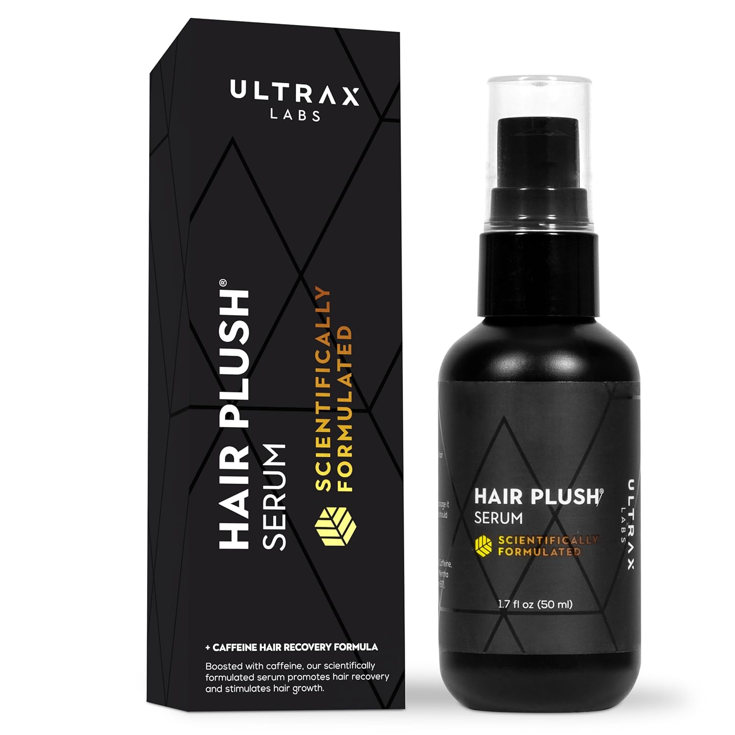 Hair Growth Serum 1.7 fl oz - Anti-Thinning Hair Regrwoth - Hair Loss Treatments for Women and Men made with Biotin, Caffeine, Menthol, Niacinamide - Hair Plush by Ultrax Labs 1.7 Fl Oz (Pack of 1)