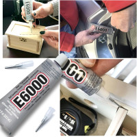 E6000 1-Ounce Tube with Precision Tips Industrial Strength Adhesive for Crafting and Wooden Art Dotting Stylus Pens 5 pcs Set - Rhinestone Applicator Kit - Rhinestone Applicator Kit for Arts and Craft