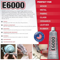 E6000 1-Ounce Tube with Precision Tips Industrial Strength Adhesive for Crafting and Wooden Art Dotting Stylus Pens 5 pcs Set - Rhinestone Applicator Kit - Rhinestone Applicator Kit for Arts and Craft