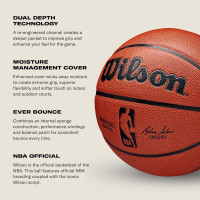 WILSON NBA Authentic Indoor/Outdoor Basketballs - Size 3, Size 6 and Size 7 Size 7 - 29.5